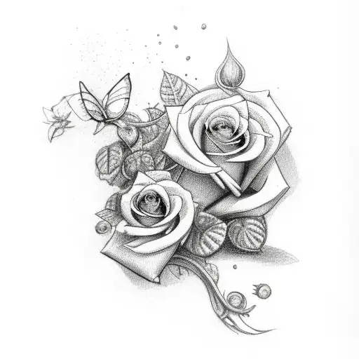 Rose Vine With Fairies Leg Sleeve