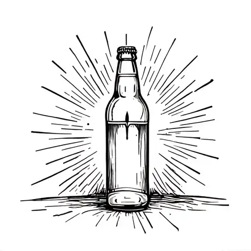 Light At The End Of A Beer Bottle For Sobriety Date