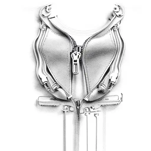 A Zipper Zipping Down And Music Notes Flowing Out