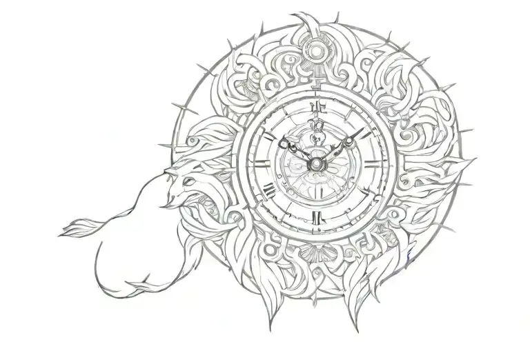 Lion Clock Fumaca