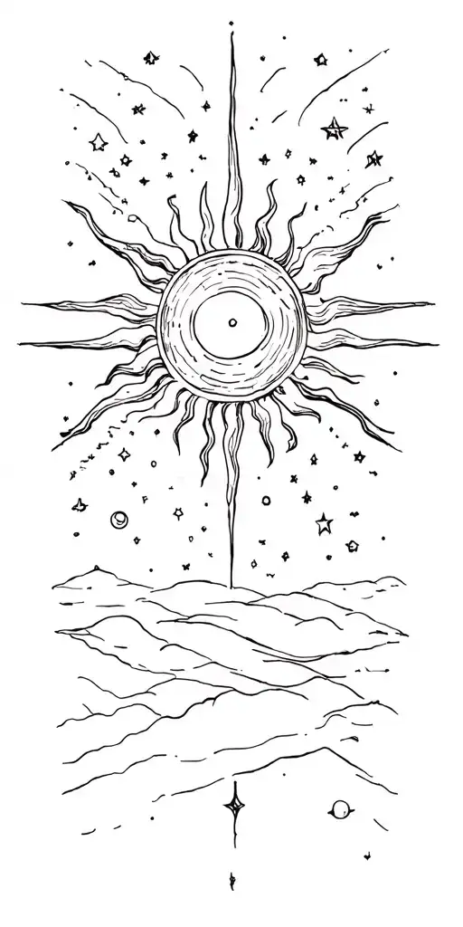 Beaming Sun Over The Universe