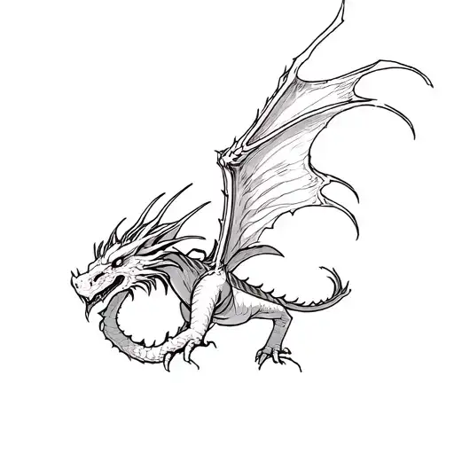 Flying Dragon From The Series House Of The Dragon