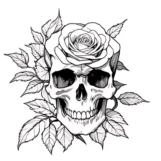 Skull Rose Diamoind