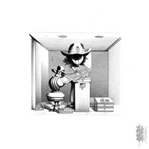 Card Dealer With A Clown Watching