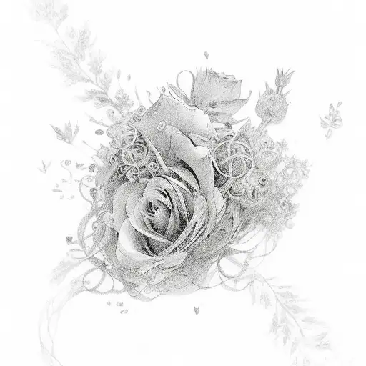 A Philosophical Quote Intertwined With Delicate Floral Elements Symbolizing Love And Self Expression