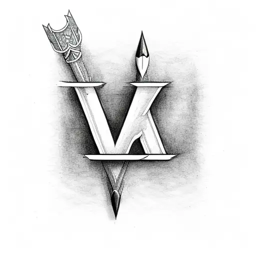 Arrow With Letters A W R