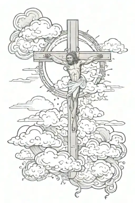 Jesus Name With Clouds In The Background On Calfs