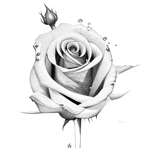 A Blade Piercing A Bleeding Rose
