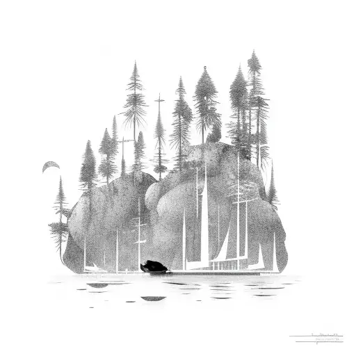 The Moon Over The Ocean