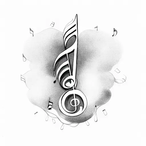 Music Stage With A Treble Clef And The Notes A B B A But The First B Is Backwards