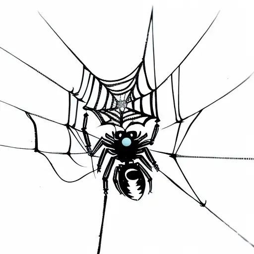 Robot Spider Making A Web