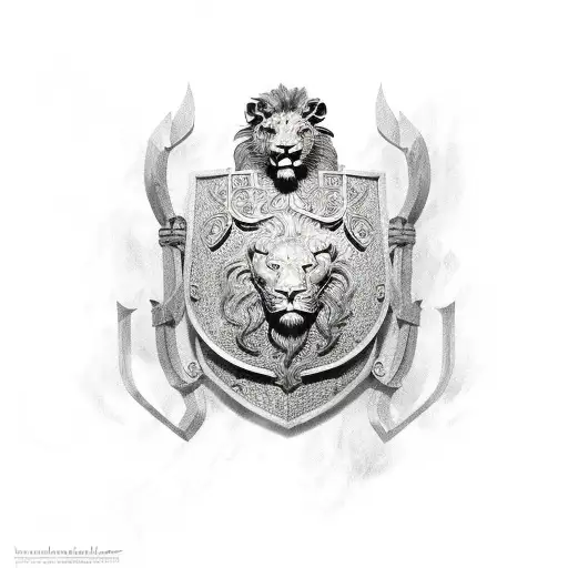 British Lion Shield Viking Symbol