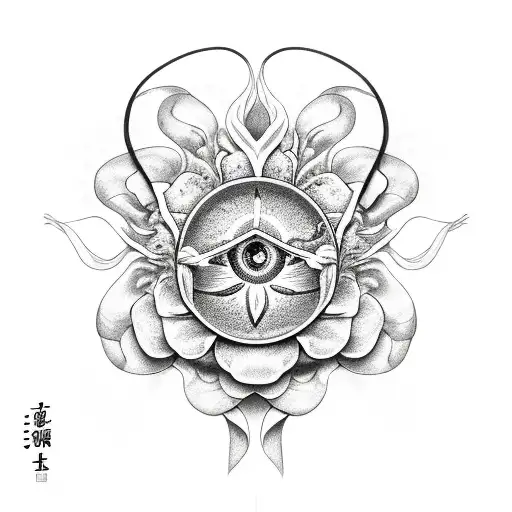 Detailed Snake With Iris Godfrey Owen Flowers And A Hidden Geass Symbol