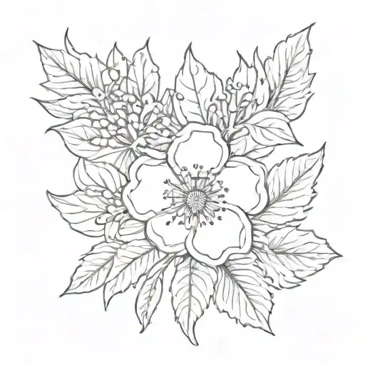 Post It Stamp With Birthflower September Birth Flower