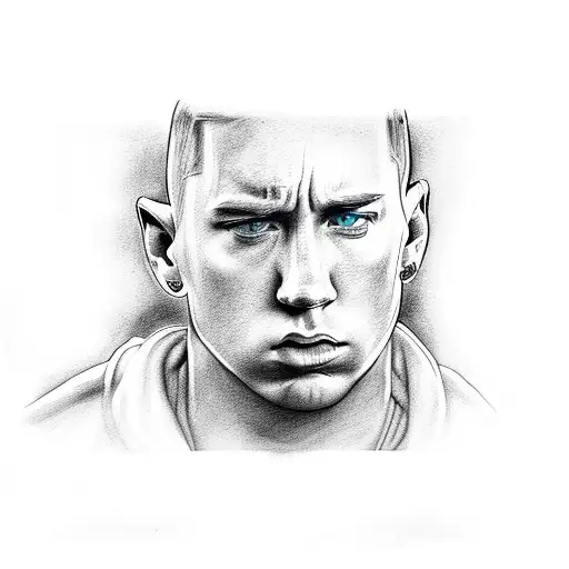 Eminem Showing Middelfingers Cartoon