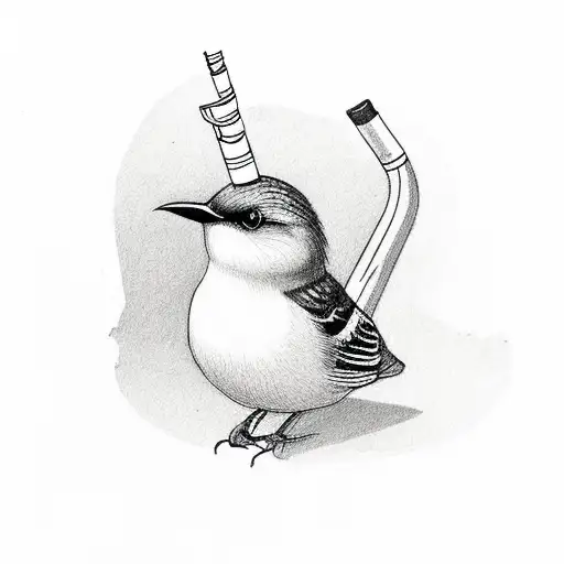 Bird Smoking A Cigarette