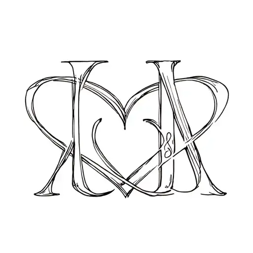 A Initials Intertwined Symbolizing The Client's Love