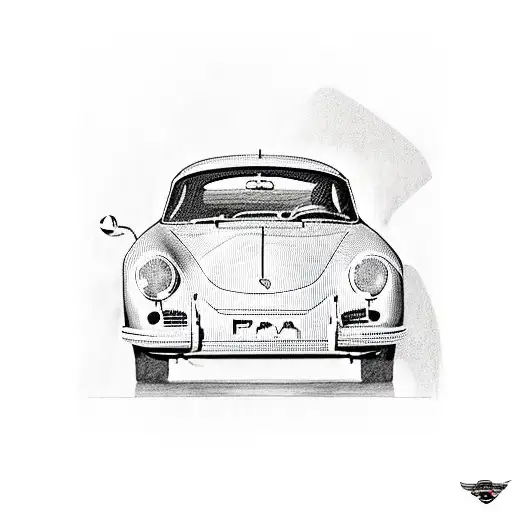 Porsche 356 Mixed With The Word Papa