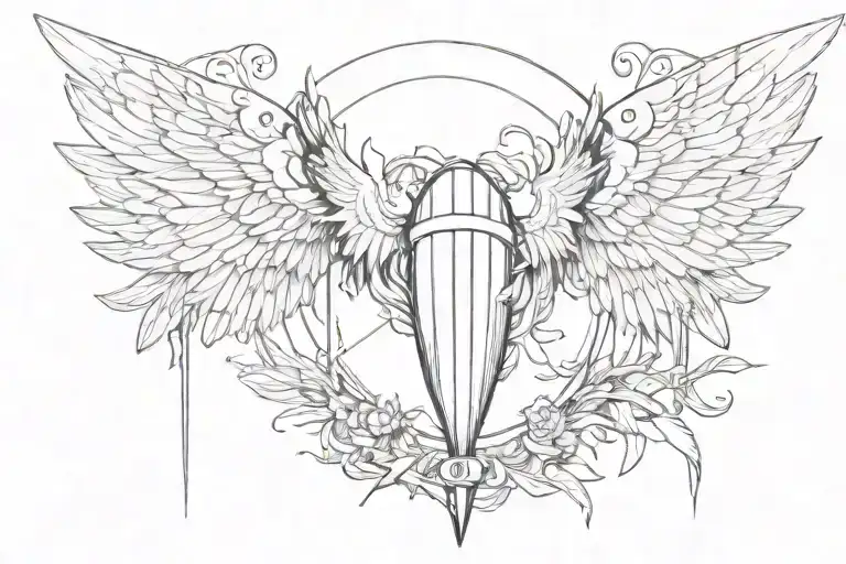 Rugby Poles In The Centre Of Angel Wings