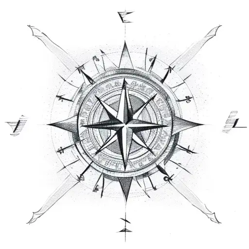 Bow And Arrow Compass Rose