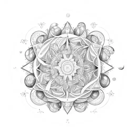 Mystical Moon Phases Intertwined With Delicate Floral Patterns