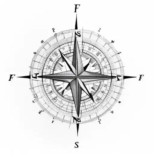 Forest Lake With Compass