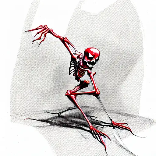 Red Skeleton Body