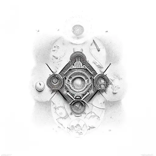 Ornemental Symbol Amulet Thin Line