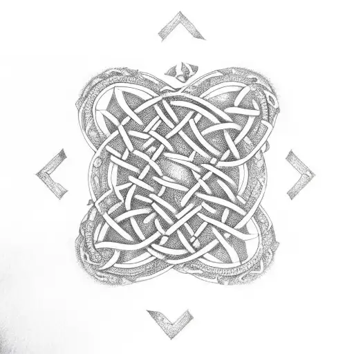 Feminine Alligator Full Body Celtic Love Knots