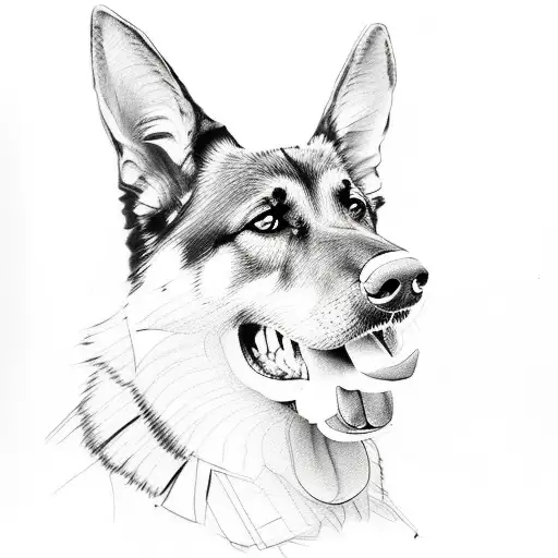 German Shepherd Dog Side Profile