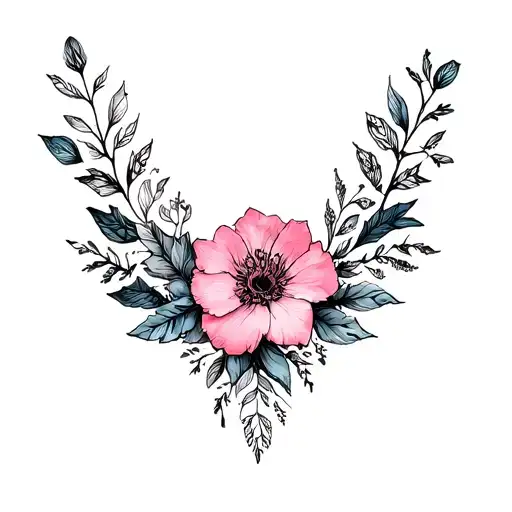 Floral Collarbone Tattoo Feminine But Masculine
