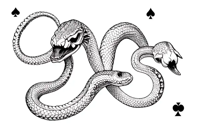 Snake And Money And Joker Card