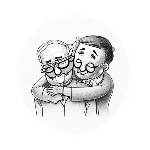 Grandpa Hugging Love