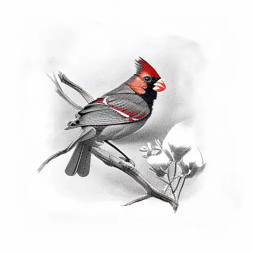 Virginia State Frame With Red North Cardinal