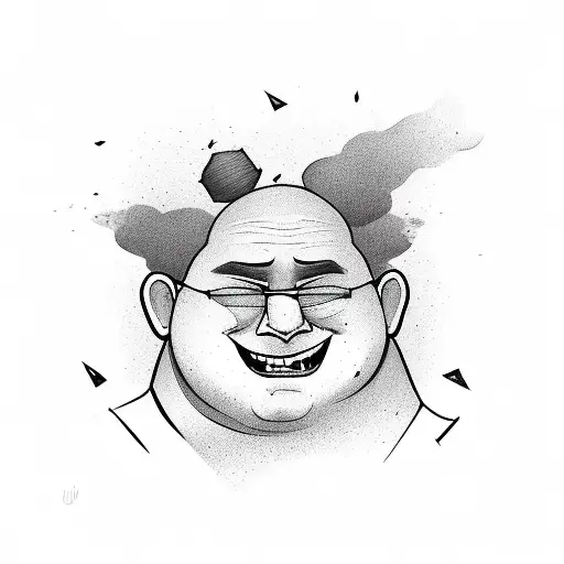 Word Hell With Drawings Of Fat Sad Guy Who Is A Loser