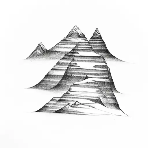 Weight Plates Forming A Mountain Range