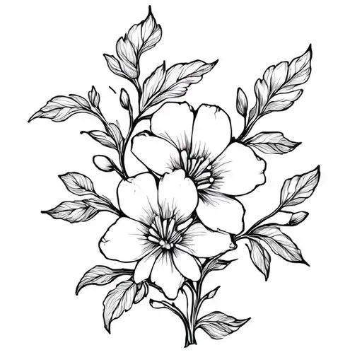 Dainty Sampaguita Flowers In Vine Thin Intertwined