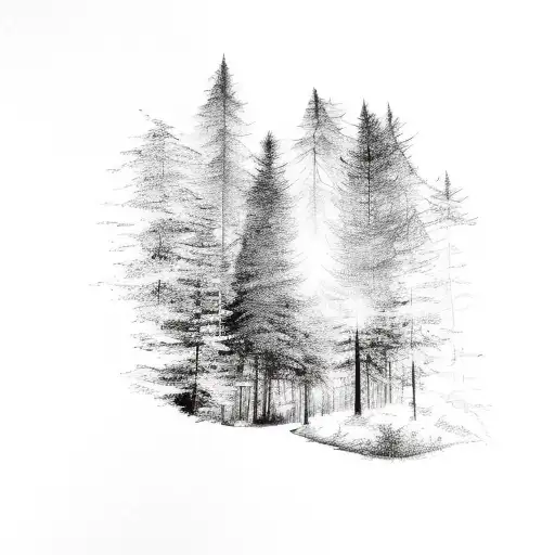 A Hiking Trail Winding Through A Dense Forest With Sunlight Filtering Through The Trees