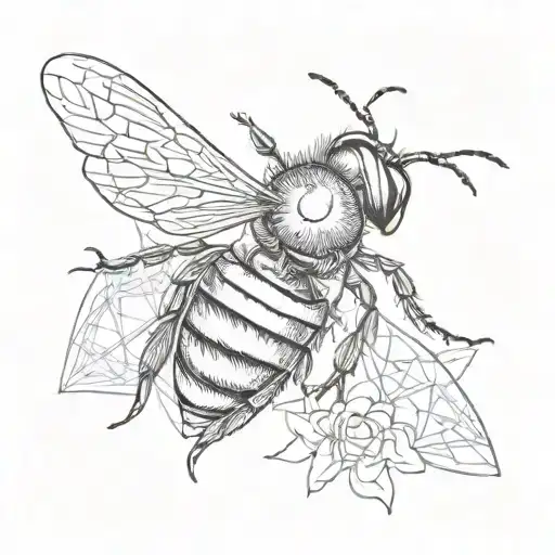 A Tattoo Of A Bee With Intricate Patterns Inspired By Rica