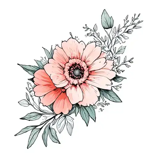 January And March Birth Flowers Combined