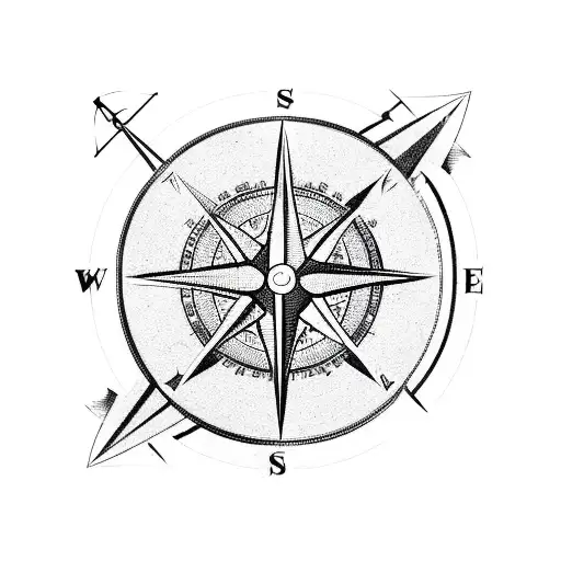 A Compass With Video Game Controller Buttons As The Directions