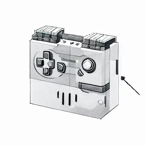 A Pixelated Gaming Console Controller Morphing Into A Mystical Staff