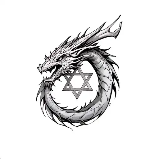 A Dragon And Star Of David