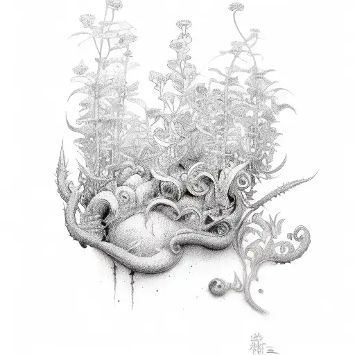 Plant Long On The Side Of A Body