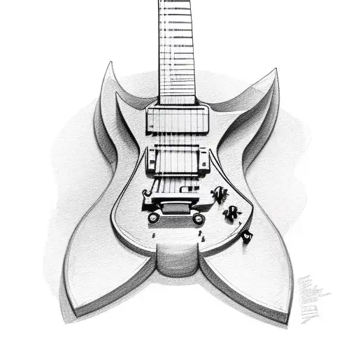 Full Body Of Electric Gibson Sg Guitar