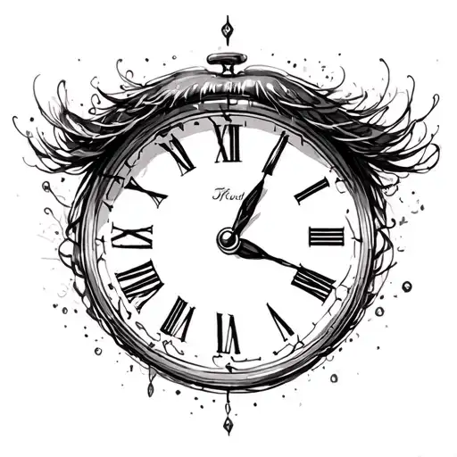 Anime Eyes With Clock Inside