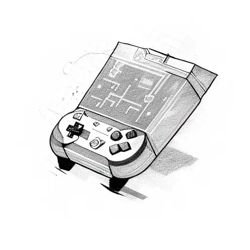 A Pixelated Gaming Console Controller Morphing Into A Mystical Staff