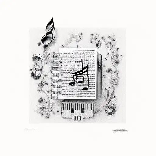 Trishool And Music Notes