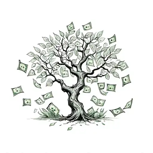 A Tree With Money As Leaves