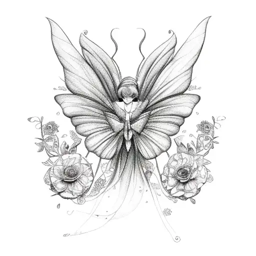 Fairy Angel Floral Butterfly